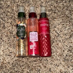 Bath & Body Works Shimmer Mist Trio - Gold, Pink, Red